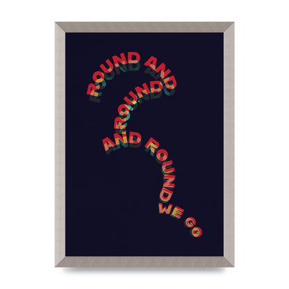 Round And Round" Printed Poster - A3 framed