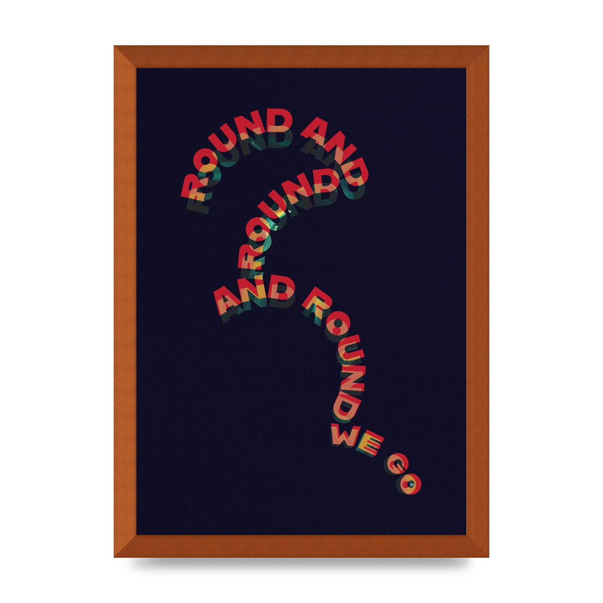 Round And Round" Printed Poster - A3 framed