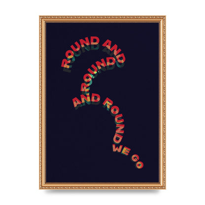 Round And Round" Printed Poster - A3 framed