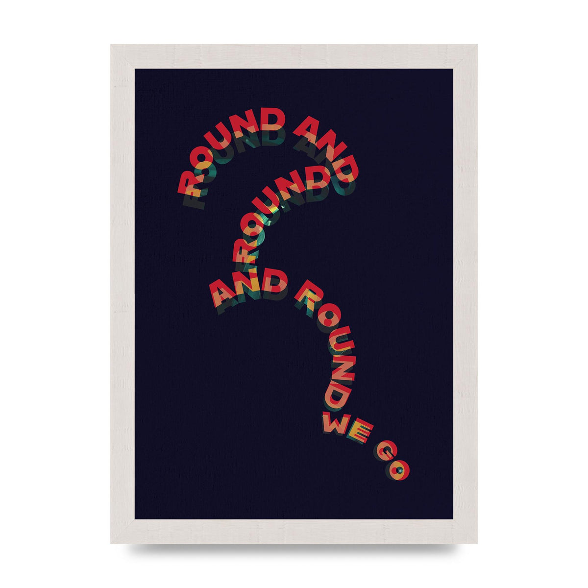 Round And Round" Printed Poster - A4 framed