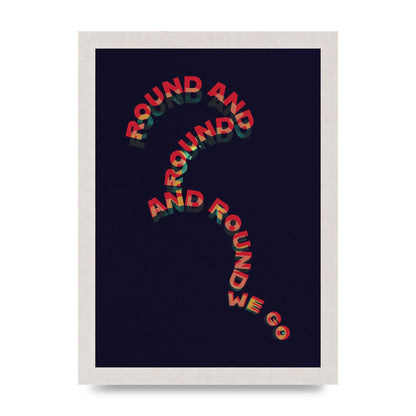 Round And Round" Printed Poster - A4 framed