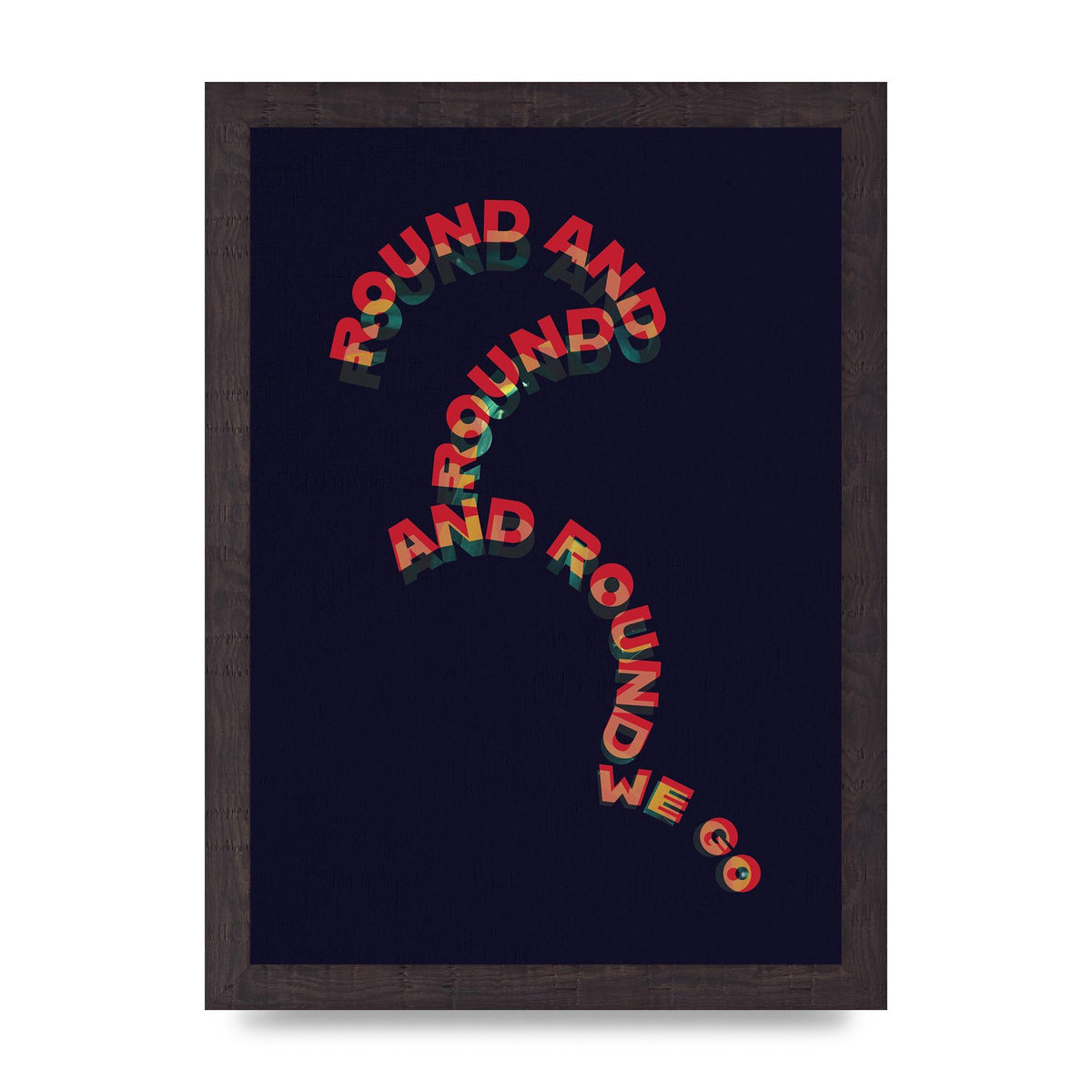 Round And Round" Printed Poster - A4 framed