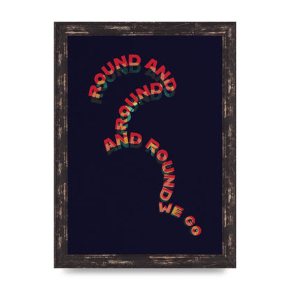 Round And Round" Printed Poster - A4 framed
