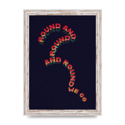 Round And Round" Printed Poster - A4 framed