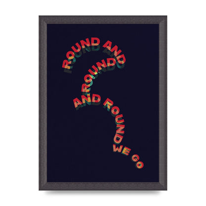 Round And Round" Printed Poster - A4 framed