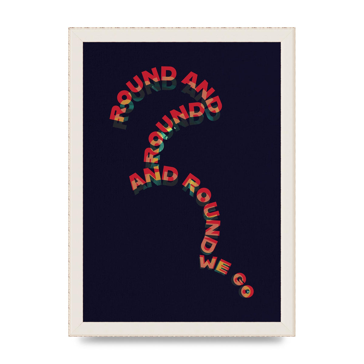 Round And Round" Printed Poster - A4 framed