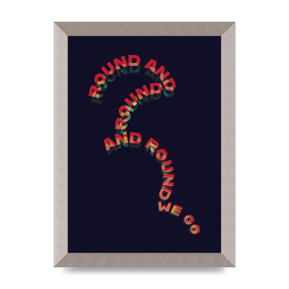 Round And Round" Printed Poster - A4 framed