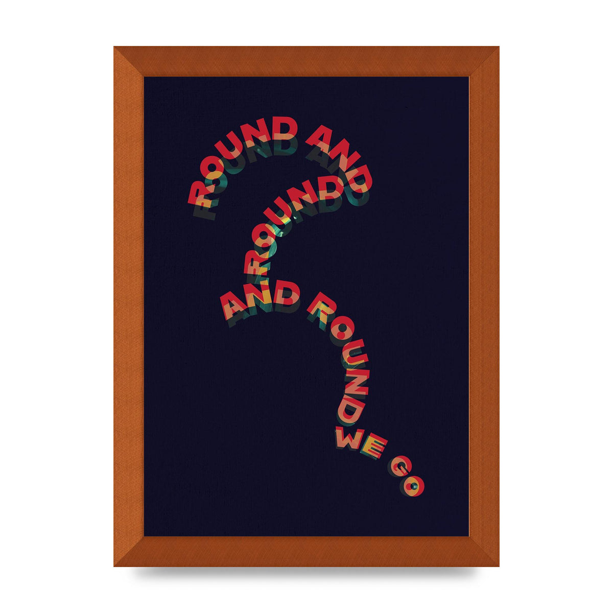 Round And Round" Printed Poster - A4 framed