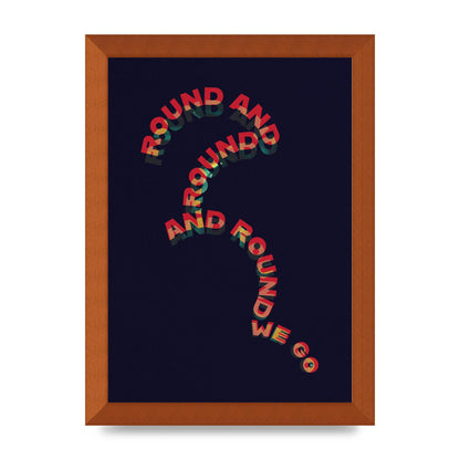 Round And Round" Printed Poster - A4 framed