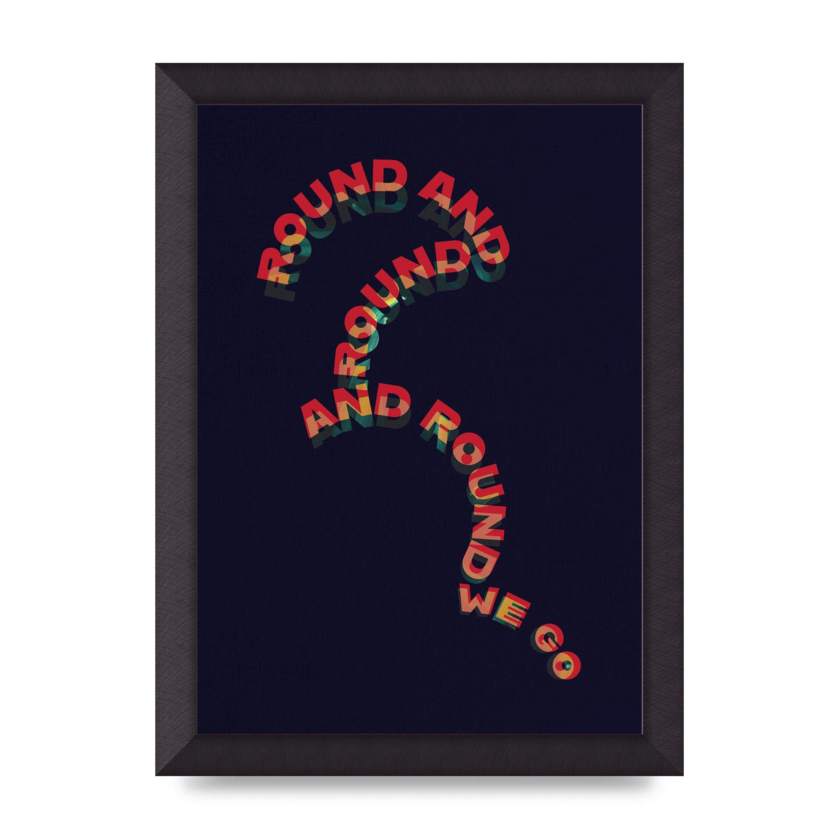 Round And Round" Printed Poster - A4 framed