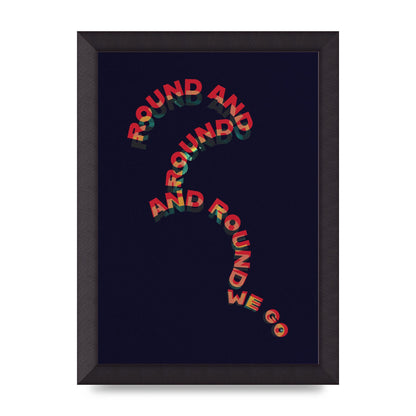 Round And Round" Printed Poster - A4 framed