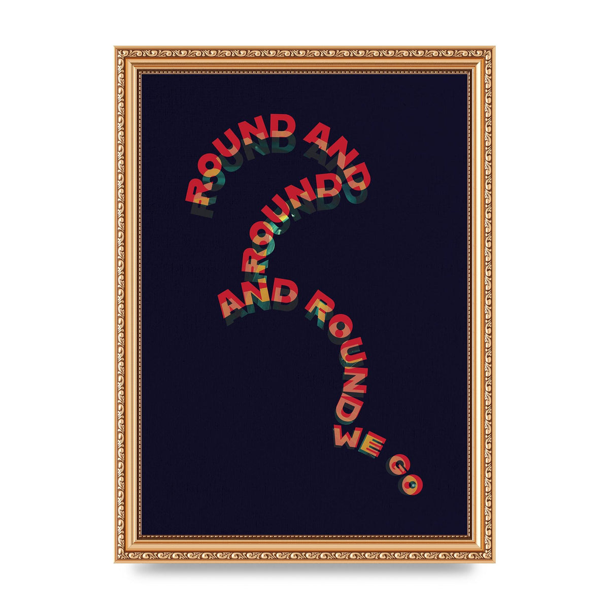 Round And Round" Printed Poster - A4 framed