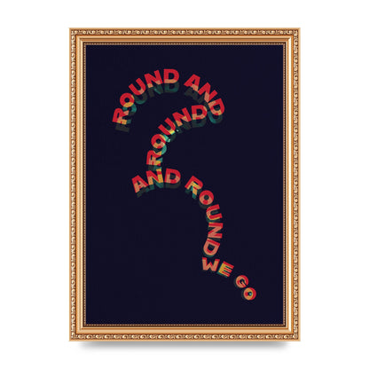 Round And Round" Printed Poster - A4 framed