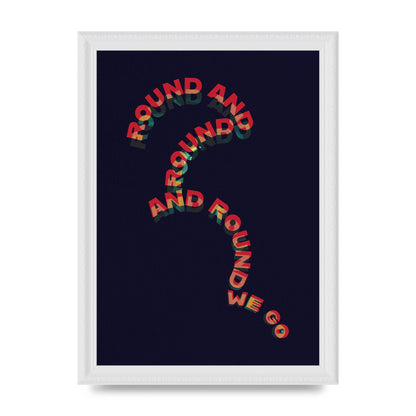 Round And Round" Printed Poster - A4 framed