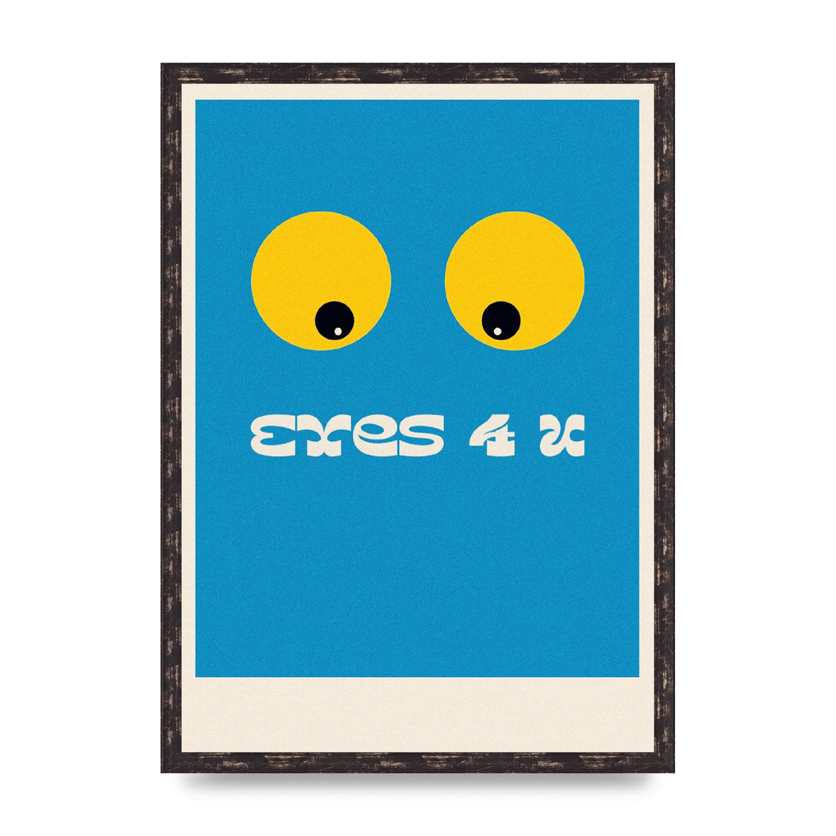 Eyes 4 U Cartoon 80's Game Style Retro Art For The Home - A2 framed