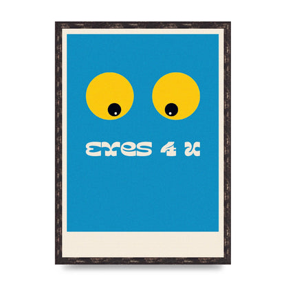 Eyes 4 U Cartoon 80's Game Style Retro Art For The Home - A2 framed