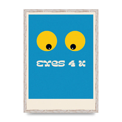 Eyes 4 U Cartoon 80's Game Style Retro Art For The Home - A2 framed