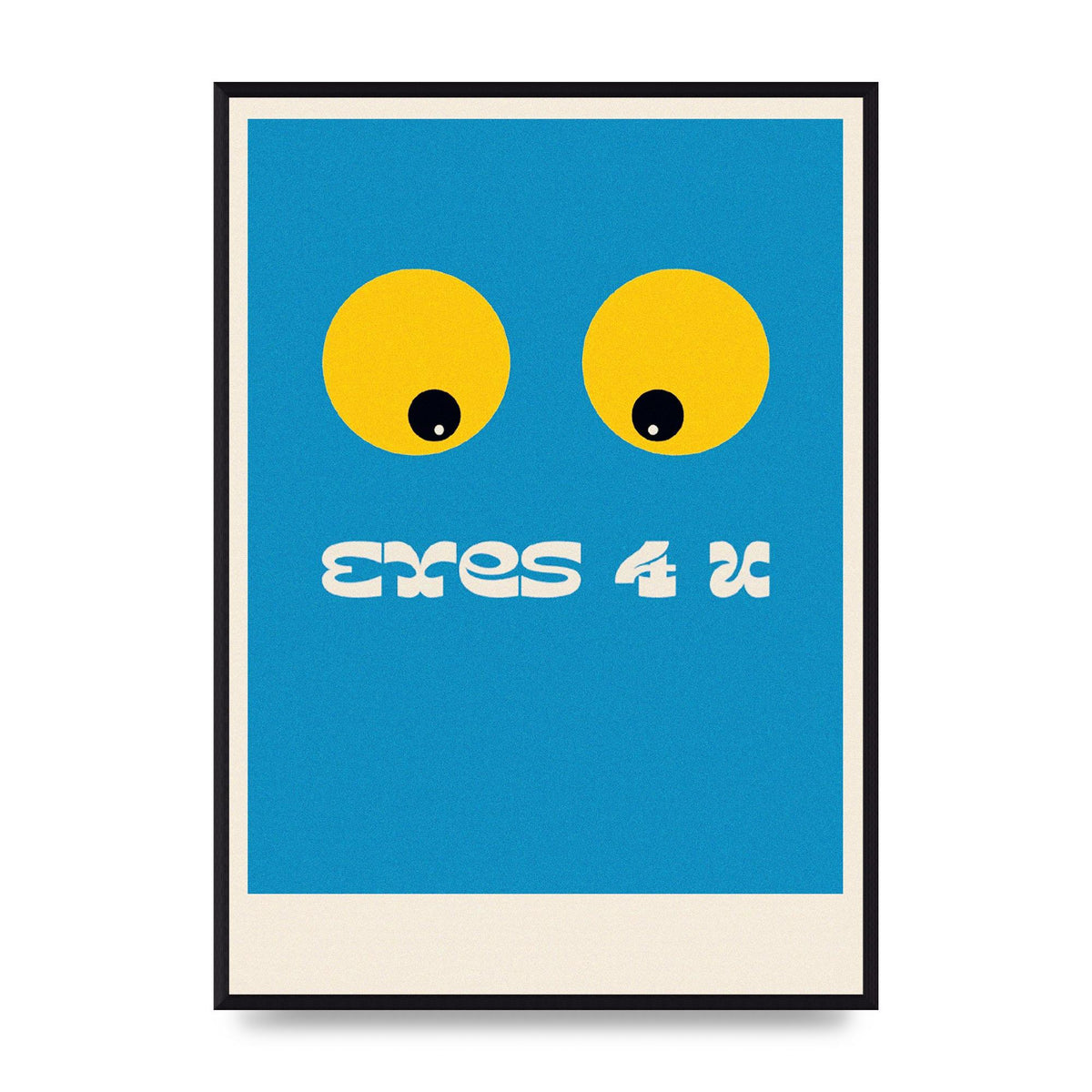 Eyes 4 U Cartoon 80's Game Style Retro Art For The Home - A2 framed