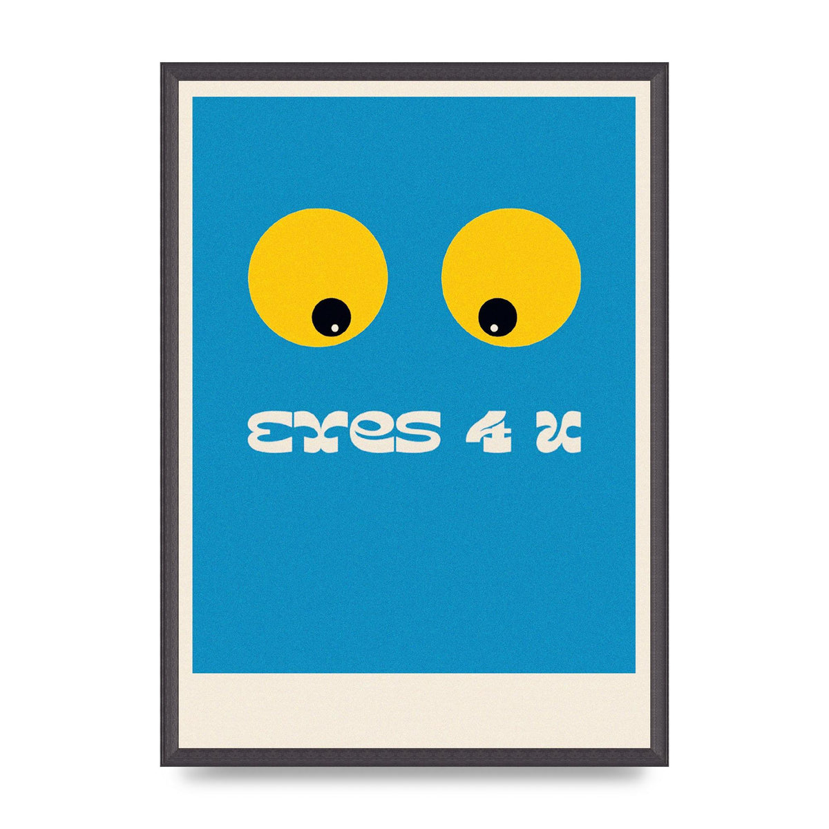 Eyes 4 U Cartoon 80's Game Style Retro Art For The Home - A2 framed