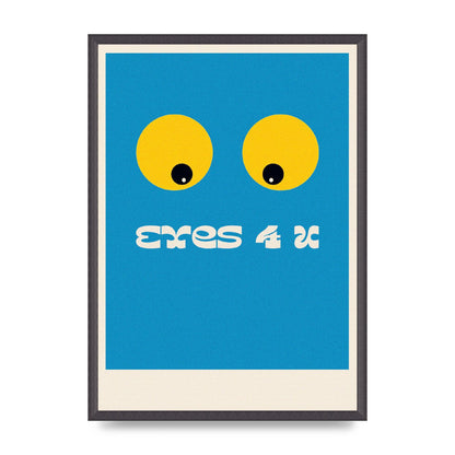 Eyes 4 U Cartoon 80's Game Style Retro Art For The Home - A2 framed