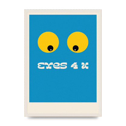 Eyes 4 U Cartoon 80's Game Style Retro Art For The Home - A2 framed