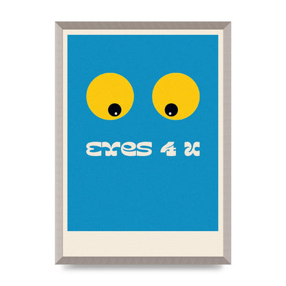 Eyes 4 U Cartoon 80's Game Style Retro Art For The Home - A2 framed