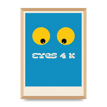 Eyes 4 U Cartoon 80's Game Style Retro Art For The Home - A2 framed