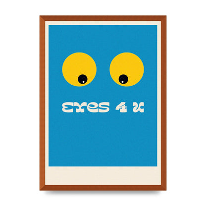 Eyes 4 U Cartoon 80's Game Style Retro Art For The Home - A2 framed