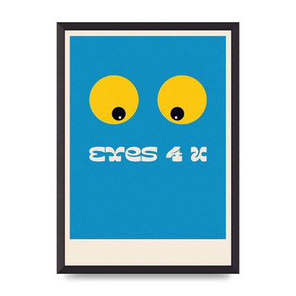 Eyes 4 U Cartoon 80's Game Style Retro Art For The Home - A2 framed
