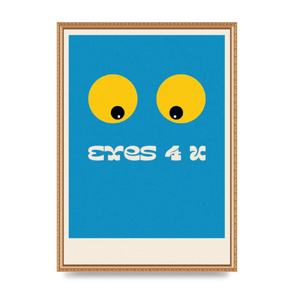 Eyes 4 U Cartoon 80's Game Style Retro Art For The Home - A2 framed