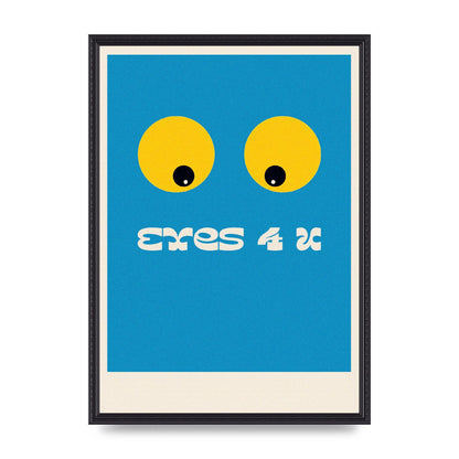 Eyes 4 U Cartoon 80's Game Style Retro Art For The Home - A2 framed