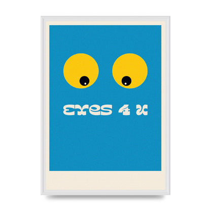 Eyes 4 U Cartoon 80's Game Style Retro Art For The Home - A2 framed
