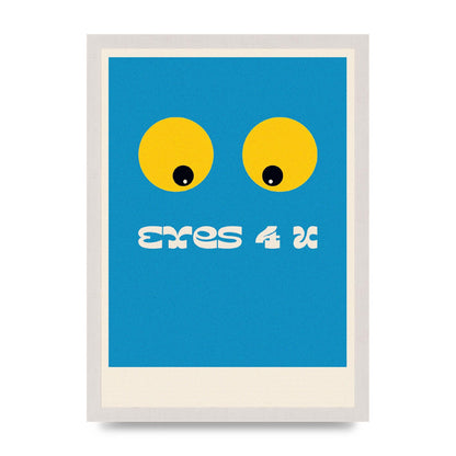 Eyes 4 U Cartoon 80's Game Style Retro Art For The Home - A3 framed