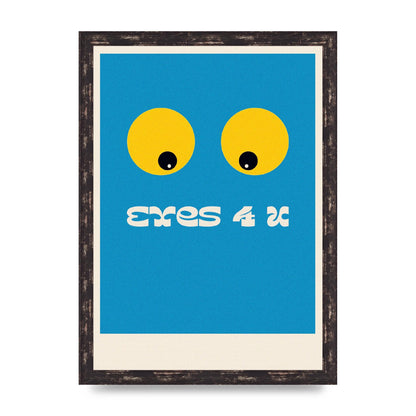Eyes 4 U Cartoon 80's Game Style Retro Art For The Home - A3 framed