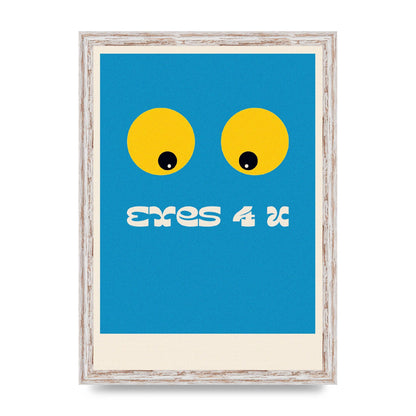 Eyes 4 U Cartoon 80's Game Style Retro Art For The Home - A3 framed