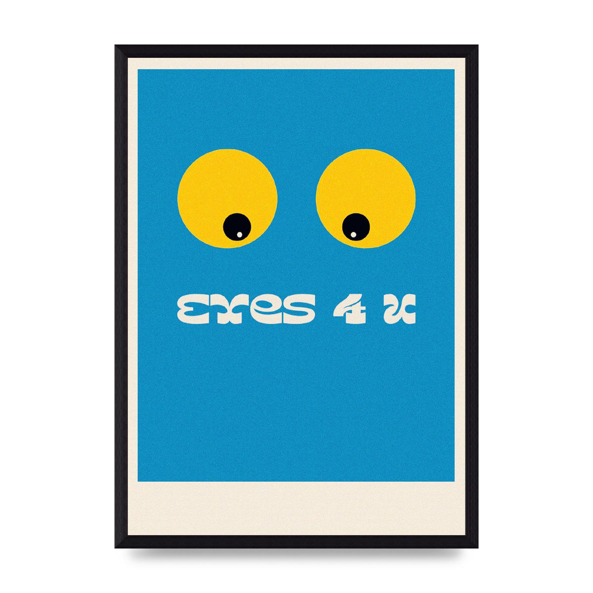 Eyes 4 U Cartoon 80's Game Style Retro Art For The Home - A3 framed