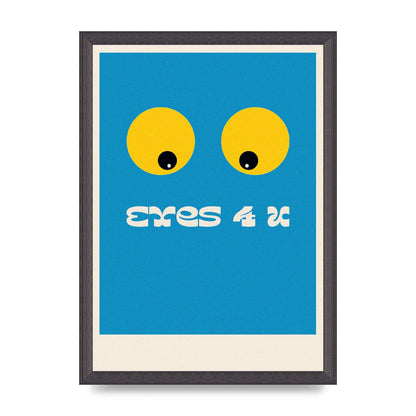 Eyes 4 U Cartoon 80's Game Style Retro Art For The Home - A3 framed