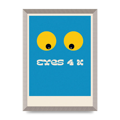 Eyes 4 U Cartoon 80's Game Style Retro Art For The Home - A3 framed