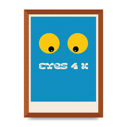 Eyes 4 U Cartoon 80's Game Style Retro Art For The Home - A3 framed