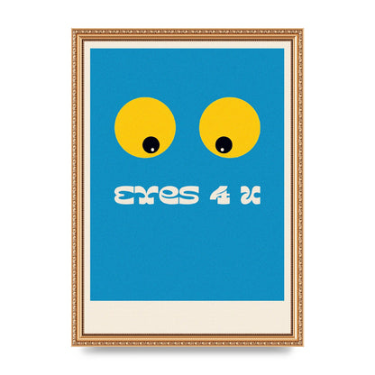 Eyes 4 U Cartoon 80's Game Style Retro Art For The Home - A3 framed