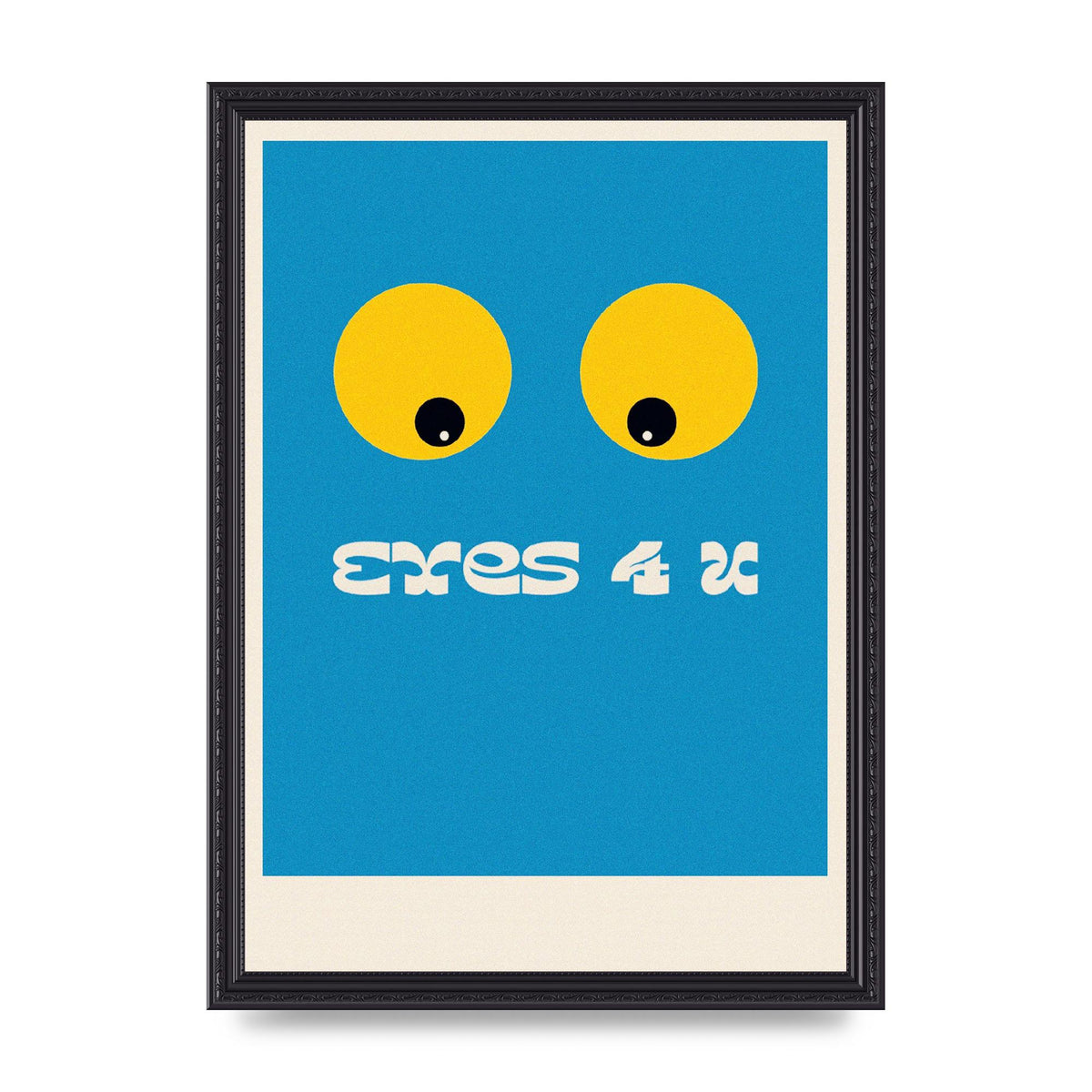 Eyes 4 U Cartoon 80's Game Style Retro Art For The Home - A3 framed