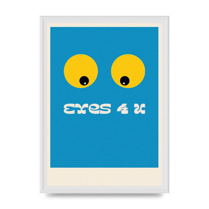 Eyes 4 U Cartoon 80's Game Style Retro Art For The Home - A3 framed