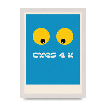 Eyes 4 U Cartoon 80's Game Style Retro Art For The Home - A4 framed