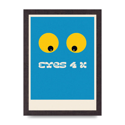 Eyes 4 U Cartoon 80's Game Style Retro Art For The Home - A4 framed