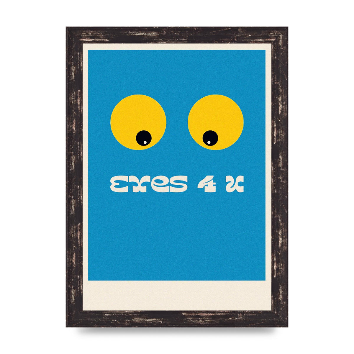 Eyes 4 U Cartoon 80's Game Style Retro Art For The Home - A4 framed