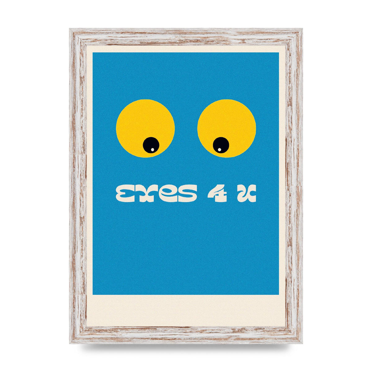 Eyes 4 U Cartoon 80's Game Style Retro Art For The Home - A4 framed