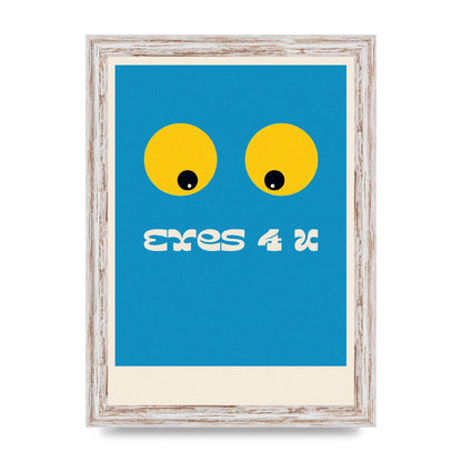 Eyes 4 U Cartoon 80's Game Style Retro Art For The Home - A4 framed
