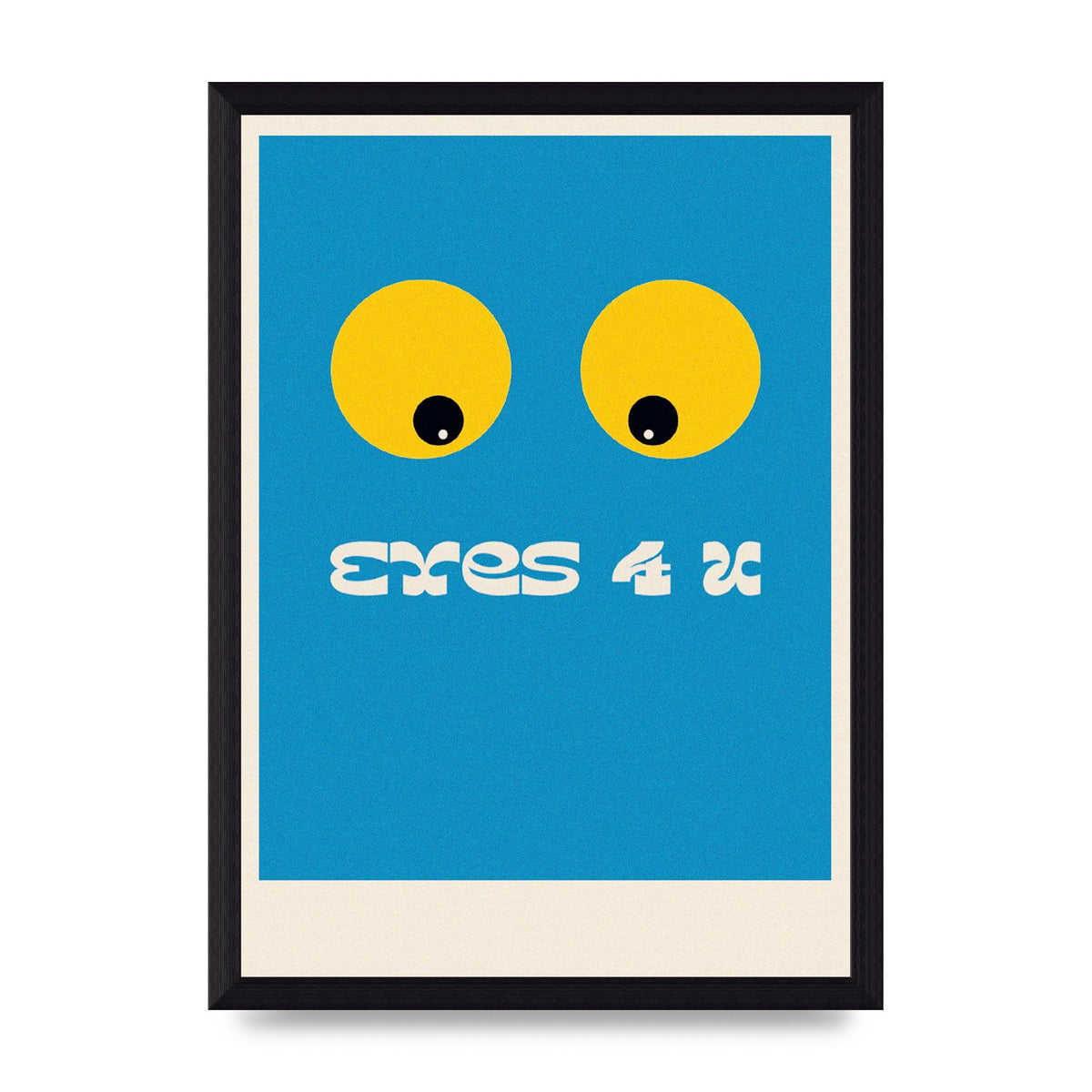 Eyes 4 U Cartoon 80's Game Style Retro Art For The Home - A4 framed
