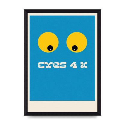 Eyes 4 U Cartoon 80's Game Style Retro Art For The Home - A4 framed