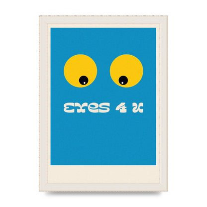 Eyes 4 U Cartoon 80's Game Style Retro Art For The Home - A4 framed